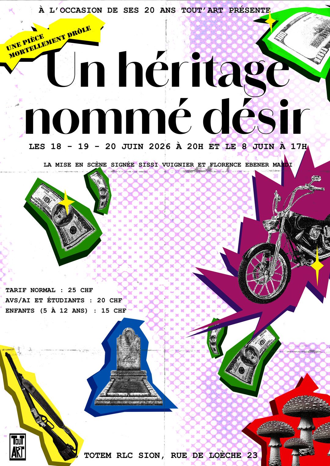 Affiche de théâtre typographique style punk-funk – Charvet Rémi