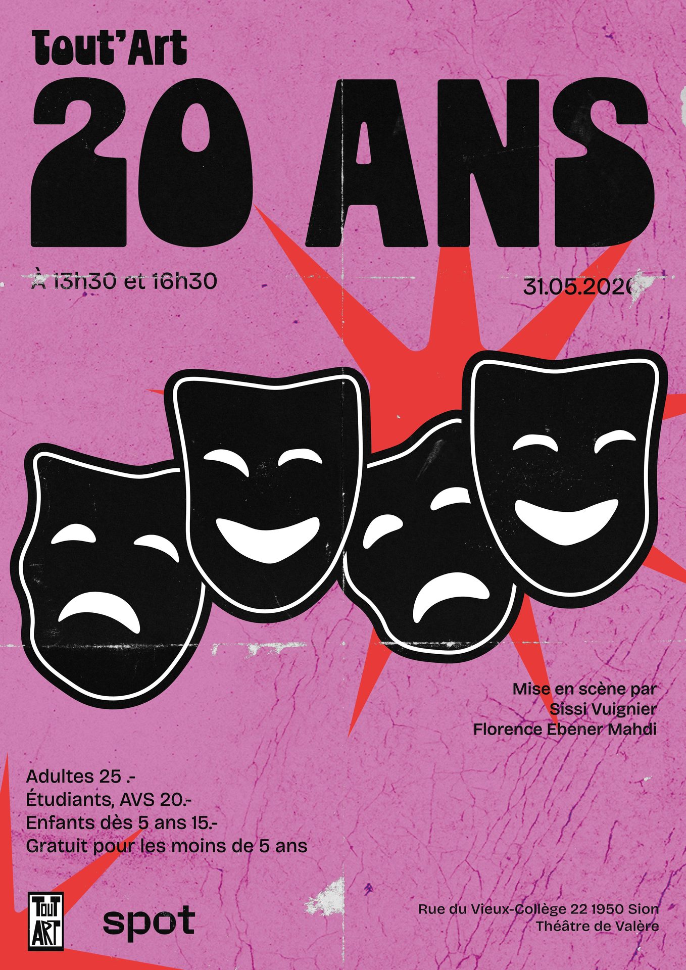 Flyer de théâtre coloré pour enfants – Charvet Rémi
