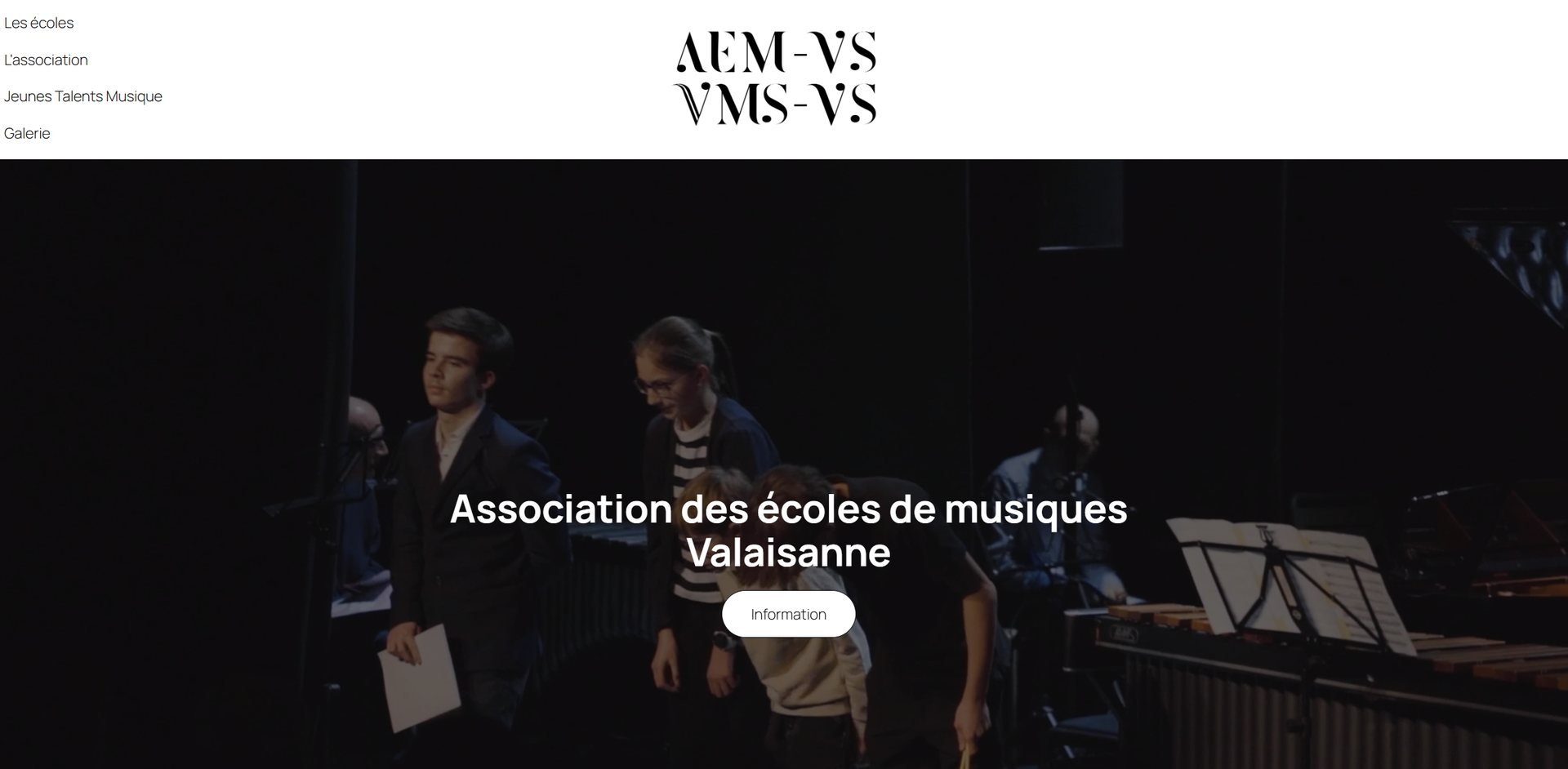 Site AEM-VS – Association des Écoles de Musique Valaisanne