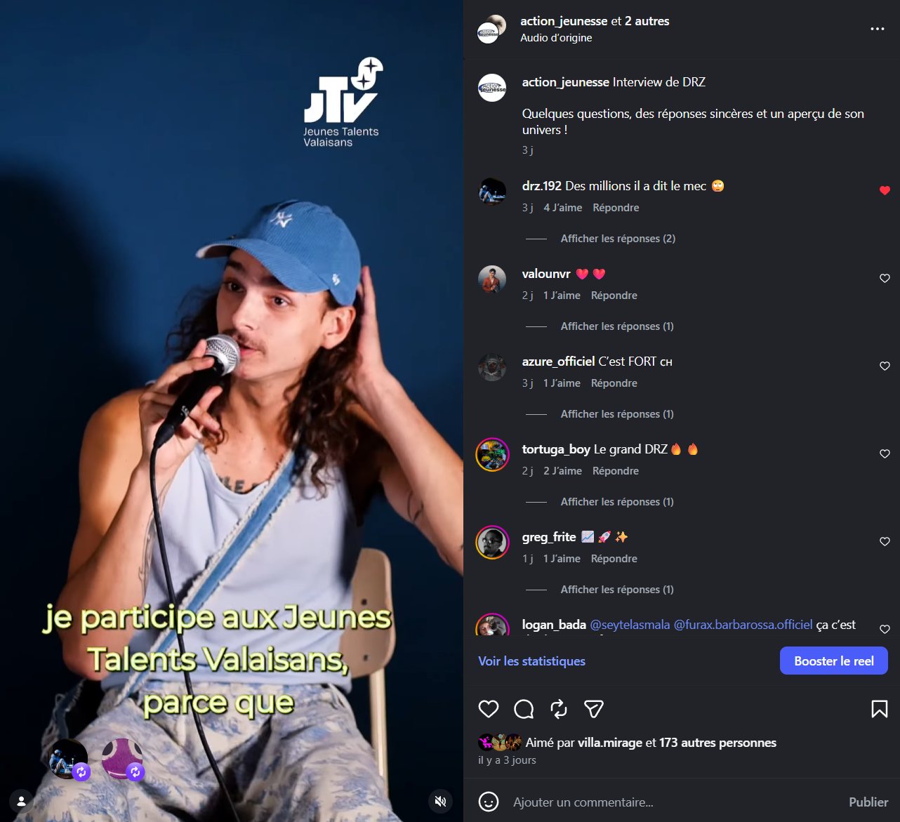 Mini-série d'interviews vidéo pour le concours Jeunes Talents Valaisans