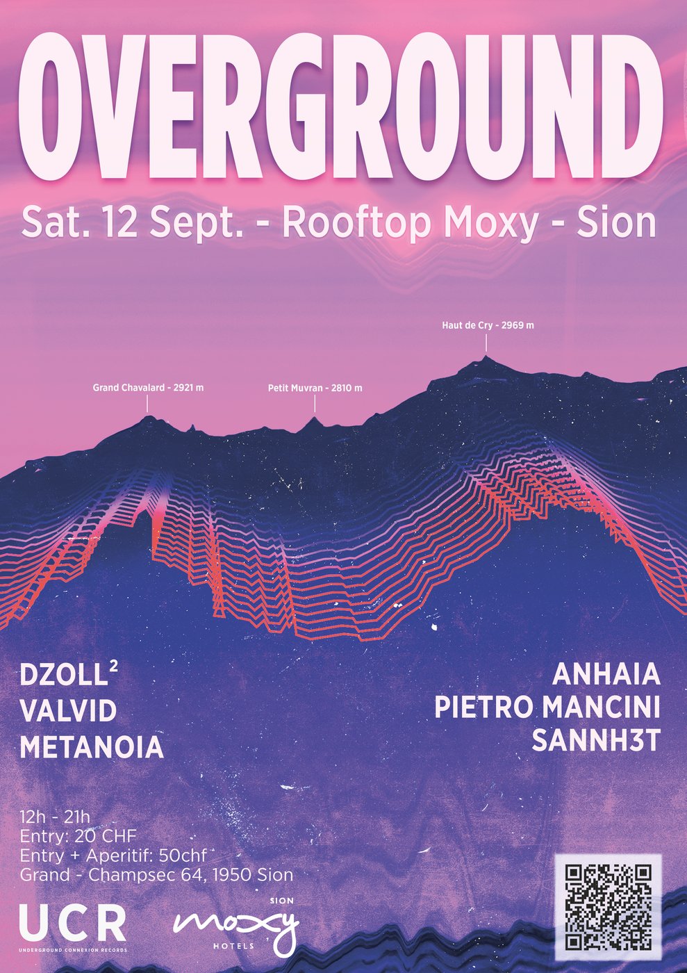 Affiche Overground – Rooftop Moxy Sion – Charvet Rémi